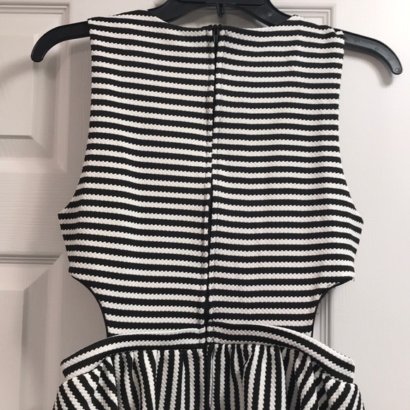 Black and White Cutout Revolve Dress - Picture 5 of 6